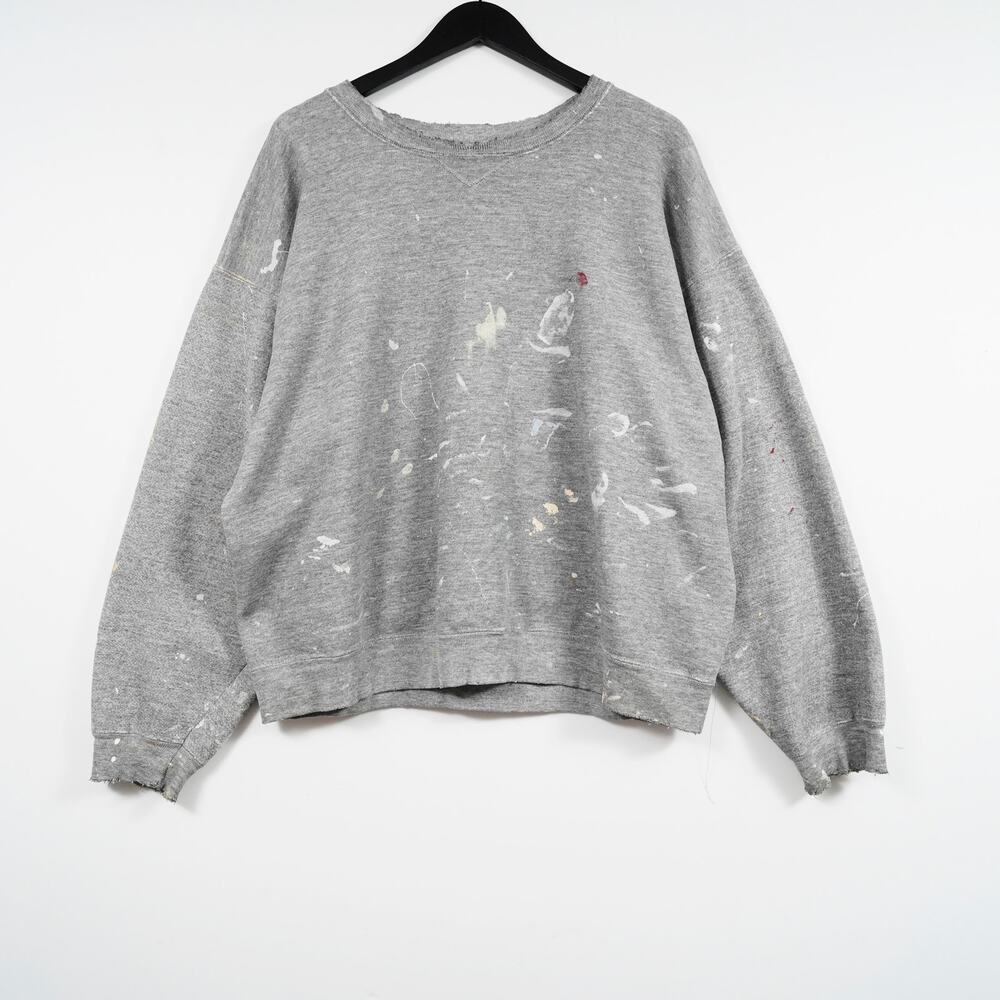 Vintage Exchange Unlimited Crewneck Sweatshirt Gray Paint Splatter USA L